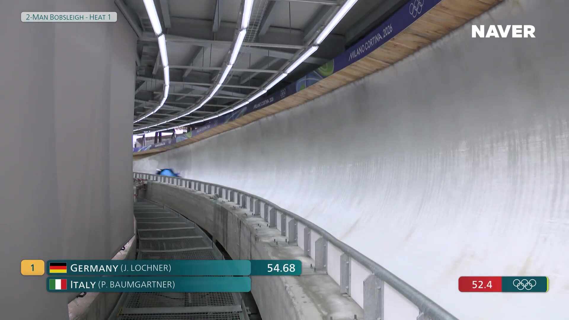 봅슬레이 남자 2인승 1차 풀영상 [2026 밀라노 코르티나 동계올림픽]