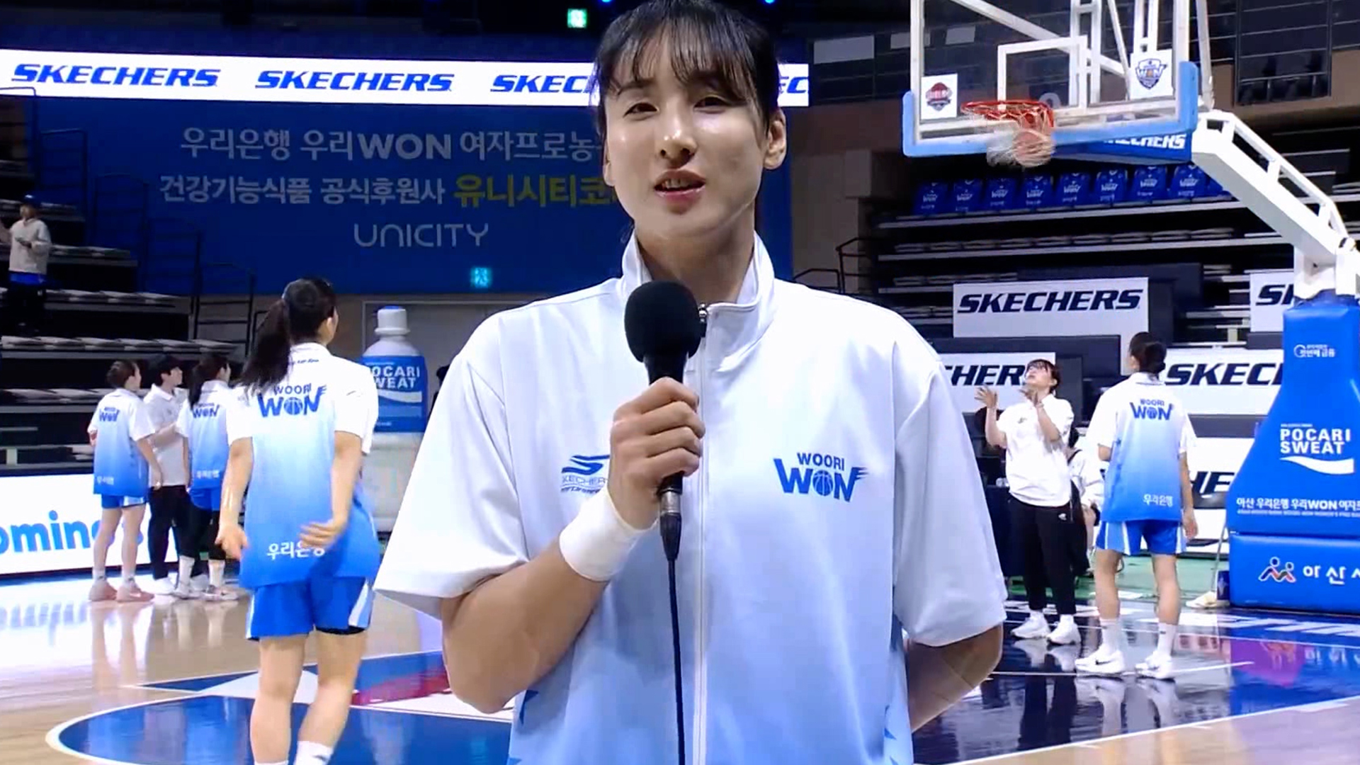 '부상 없이 게임을 치렀으면 좋겠어요!' 김단비 선수 인터뷰