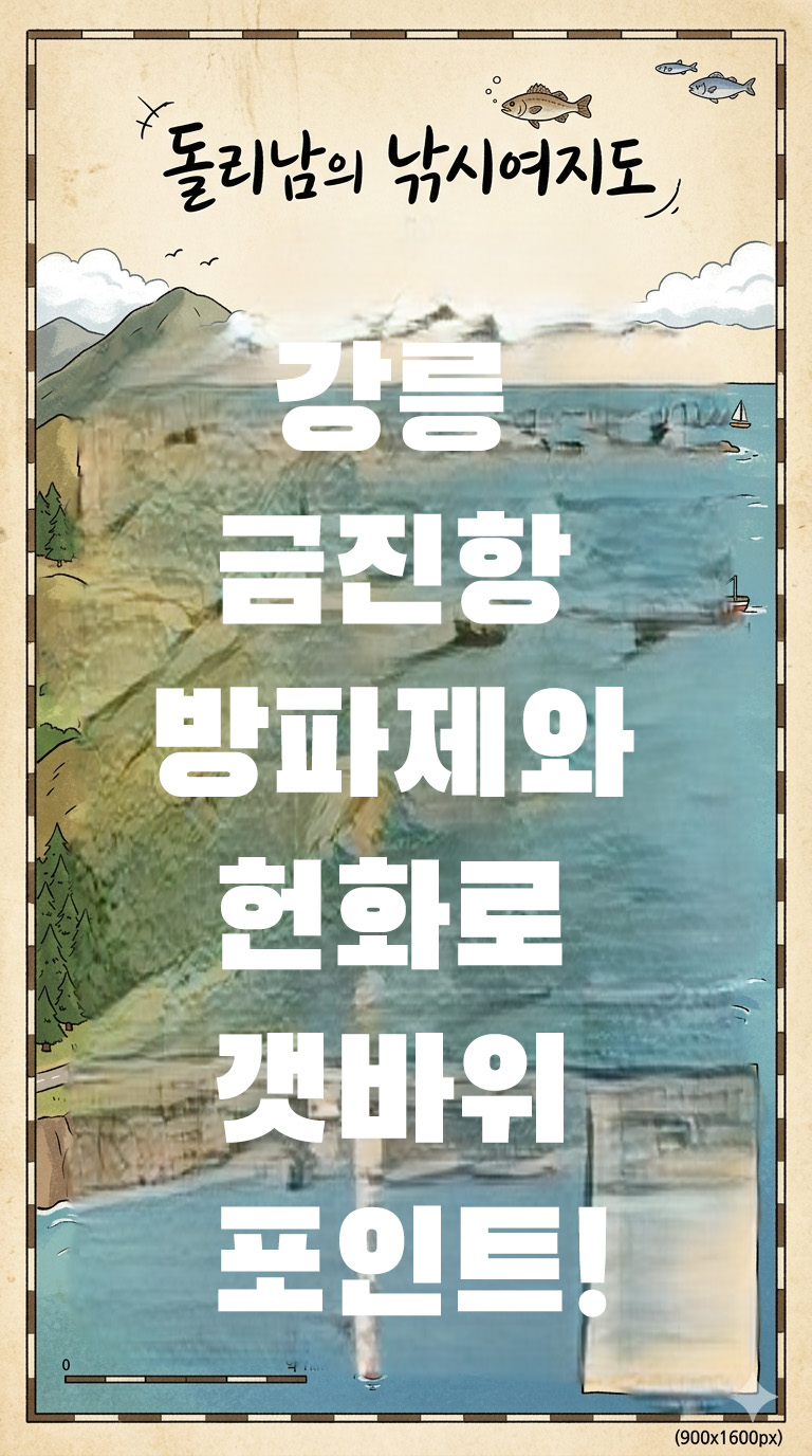 강릉 금진항 방파제와 헌화로 갯바위 포인트!