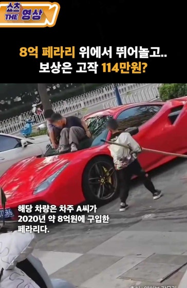 8억 페라리 망가뜨리고 보상은 114만원?
