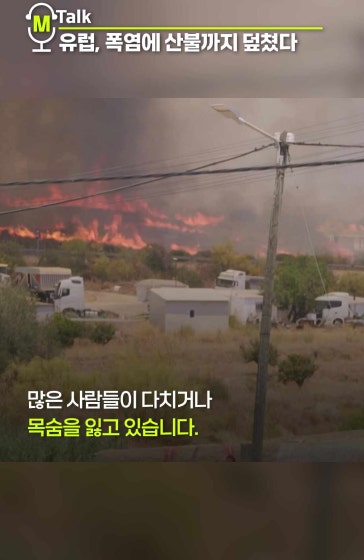 유럽, 폭염에 산불까지 덮쳤다
