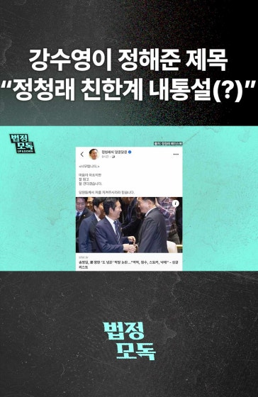 강수영이 정해준 제목, 정청래 친한계 내통설