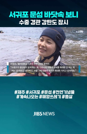 천연기념물 서귀포 문섬.. 바닷속 살펴보니