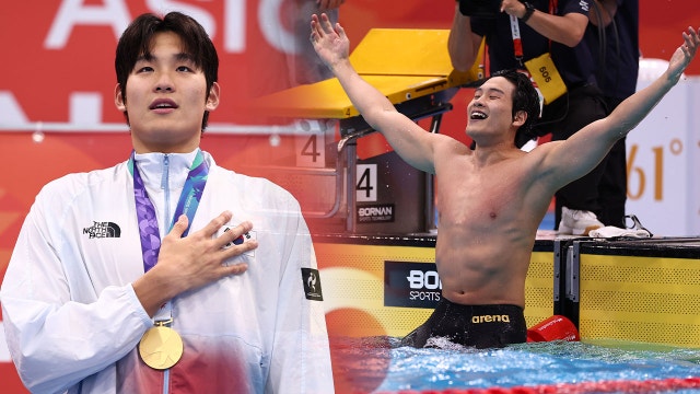 김영범, 자유형 50m 금메달..예선·결승 대회신