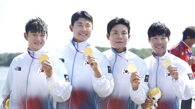 0.255초 대접전...중국 제치고 '금빛 레이스'