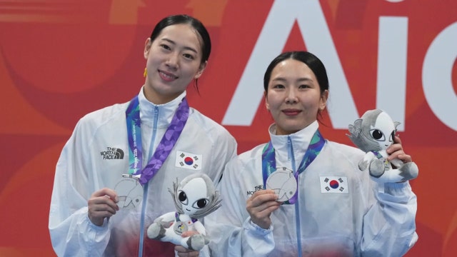 김수지-김나현, 다이빙 싱크로 3m 스프링보드 은